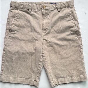 Vineyard Vines Boys Sz 14 Adjustable Waist Khaki Tan Chino Shorts Cotton Spandex